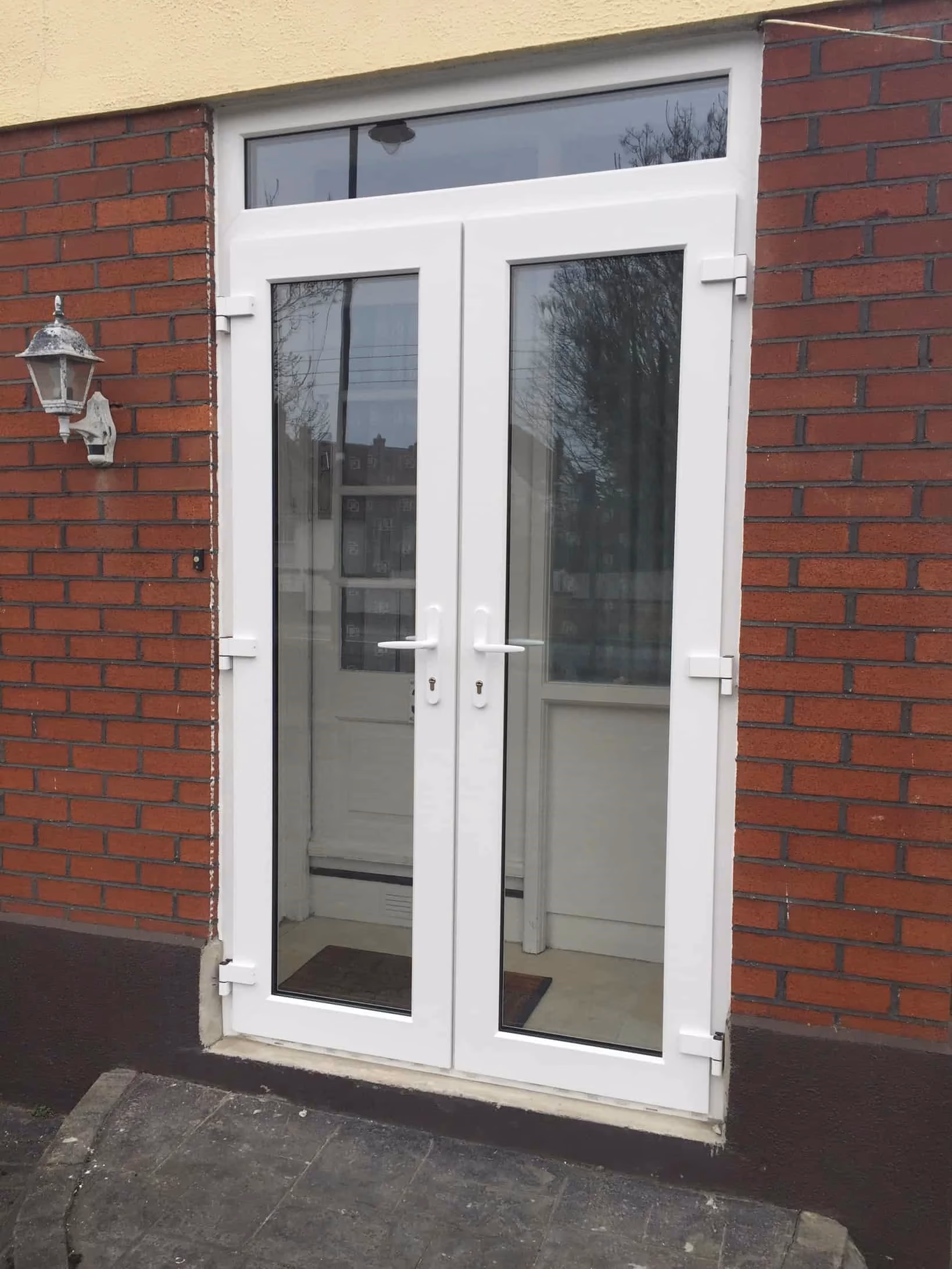 Airtight installer fitting a new uPVC back door at a Dublin property