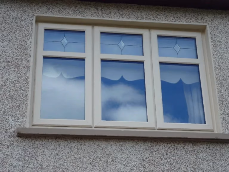 Modern casement window close up